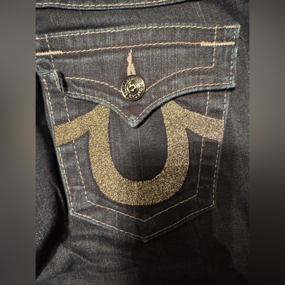 True Religion Women's Dark Blue Straight Leg Jeans - Picture 10 of 12